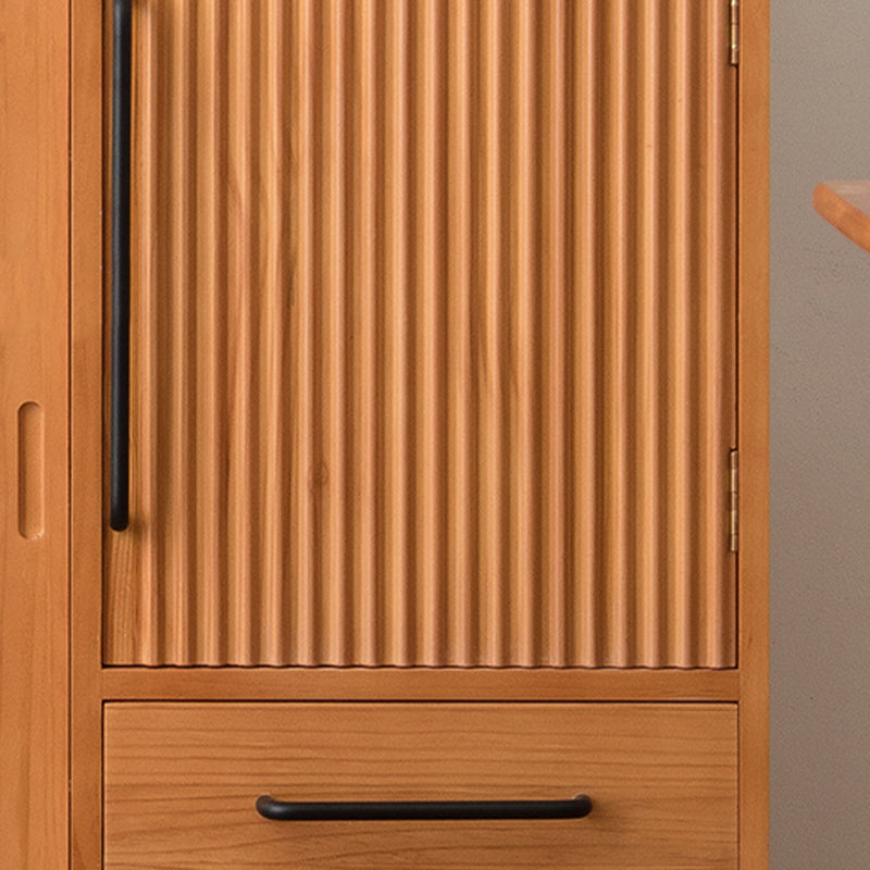 Wooden Side Board Modern Minimalist Home Rectangular Sideboard with Sliding Door Clearhalo 'buffet_sideboard' 'Buffets & Sideboards' 'furn' 'furn_buffet_sideboard' 'Furniture' 'Kitchen & Dining Furniture' 6176411