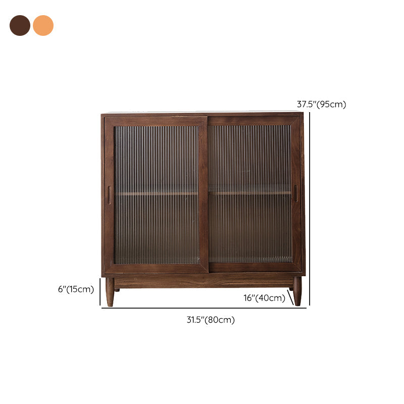 Wooden Side Board Modern Minimalist Home Rectangular Sideboard with Sliding Door Clearhalo 'buffet_sideboard' 'Buffets & Sideboards' 'furn' 'furn_buffet_sideboard' 'Furniture' 'Kitchen & Dining Furniture' 6176414