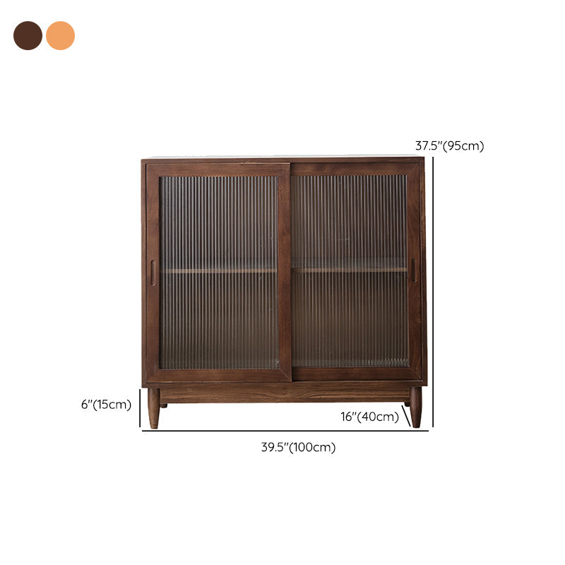 Wooden Side Board Modern Minimalist Home Rectangular Sideboard with Sliding Door Clearhalo 'buffet_sideboard' 'Buffets & Sideboards' 'furn' 'furn_buffet_sideboard' 'Furniture' 'Kitchen & Dining Furniture' 6176415