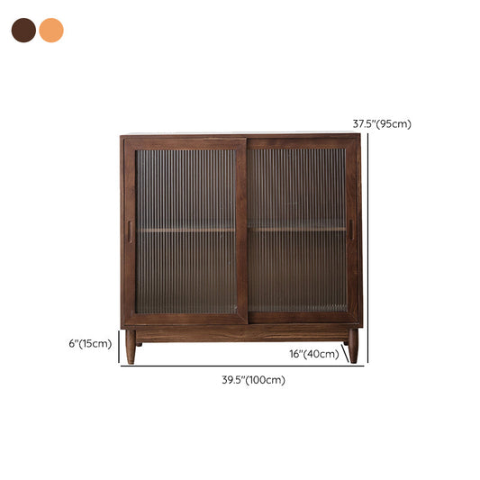 Wooden Side Board Modern Minimalist Home Rectangular Sideboard with Sliding Door Clearhalo 'buffet_sideboard' 'Buffets & Sideboards' 'furn' 'furn_buffet_sideboard' 'Furniture' 'Kitchen & Dining Furniture' 6176415