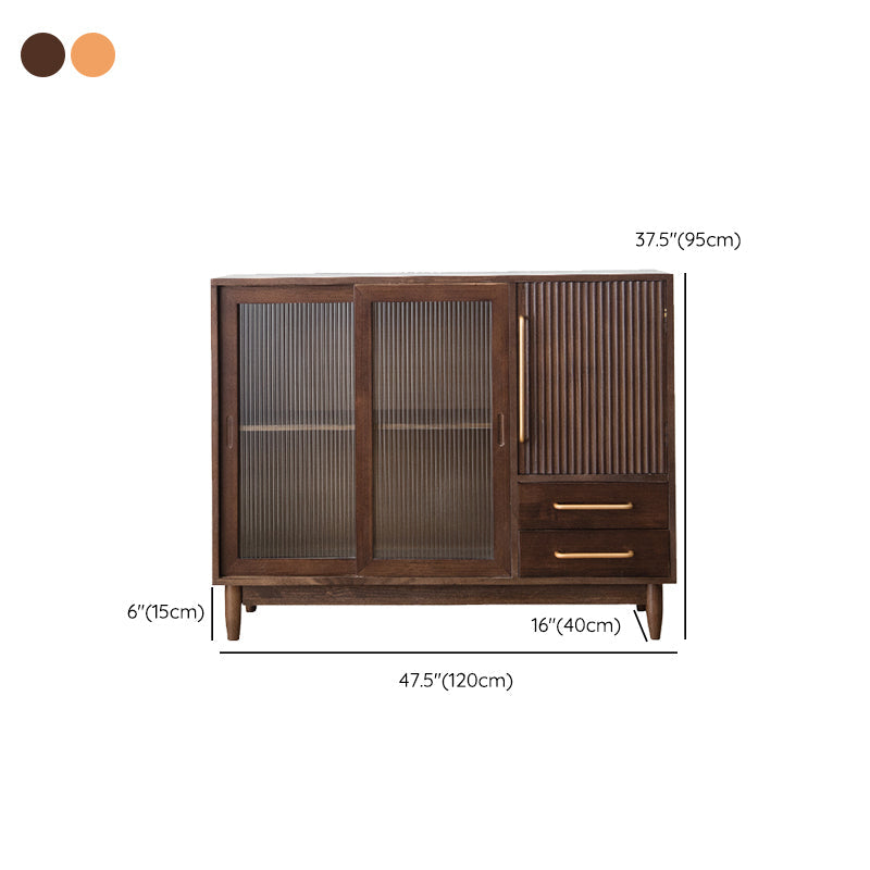 Wooden Side Board Modern Minimalist Home Rectangular Sideboard with Sliding Door Clearhalo 'buffet_sideboard' 'Buffets & Sideboards' 'furn' 'furn_buffet_sideboard' 'Furniture' 'Kitchen & Dining Furniture' 6176416