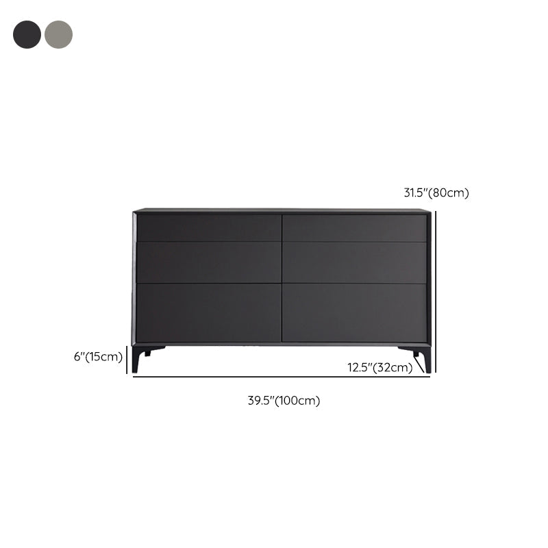 Panneau latéral moderne Rectangle Rangement de rangement à domicile avec tiroirs