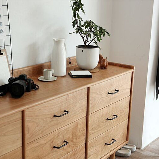 Rettangolo di stoccaggio in legno Sideboard laterale della fattoria con cassetti