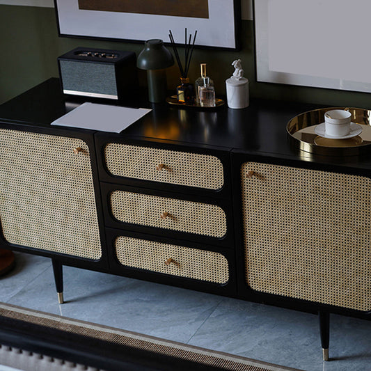 Scheda domestica minimalista in legno in stile fattoria di fattoria con mobile e cassetto