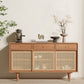 Farmhouse Storage Sideboard Home Wooden Side Board with Sliding Door Clearhalo 'buffet_sideboard' 'Buffets & Sideboards' 'furn' 'furn_buffet_sideboard' 'Furniture' 'Kitchen & Dining Furniture' 6176513