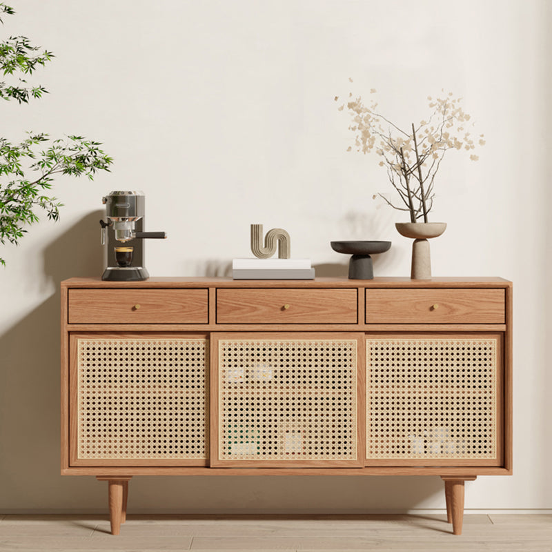 Farmhouse Storage Sideboard Home Wooden Side Board with Sliding Door Clearhalo 'buffet_sideboard' 'Buffets & Sideboards' 'furn' 'furn_buffet_sideboard' 'Furniture' 'Kitchen & Dining Furniture' 6176513