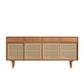 Farmhouse Storage Sideboard Home Wooden Side Board with Sliding Door Clearhalo 'buffet_sideboard' 'Buffets & Sideboards' 'furn' 'furn_buffet_sideboard' 'Furniture' 'Kitchen & Dining Furniture' 6176514