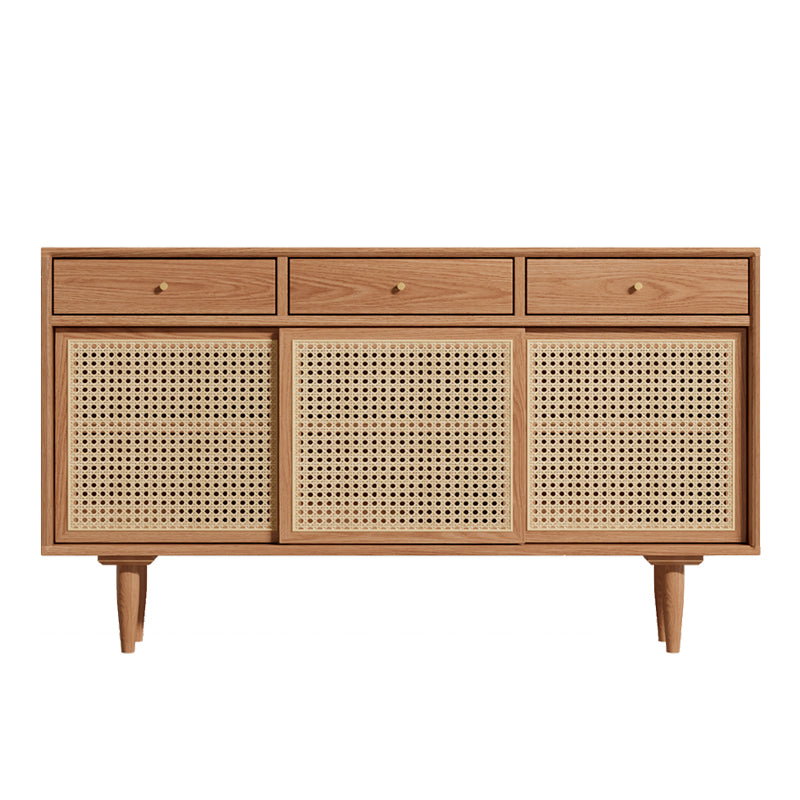Farmhouse Storage Sideboard Home Wooden Side Board with Sliding Door Clearhalo 'buffet_sideboard' 'Buffets & Sideboards' 'furn' 'furn_buffet_sideboard' 'Furniture' 'Kitchen & Dining Furniture' 6176515