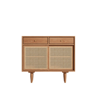 Farmhouse Storage Sideboard Home Wooden Side Board with Sliding Door 35"L x 13"W x 31"H Clearhalo 'buffet_sideboard' 'Buffets & Sideboards' 'furn' 'furn_buffet_sideboard' 'Furniture' 'Kitchen & Dining Furniture' 6176517