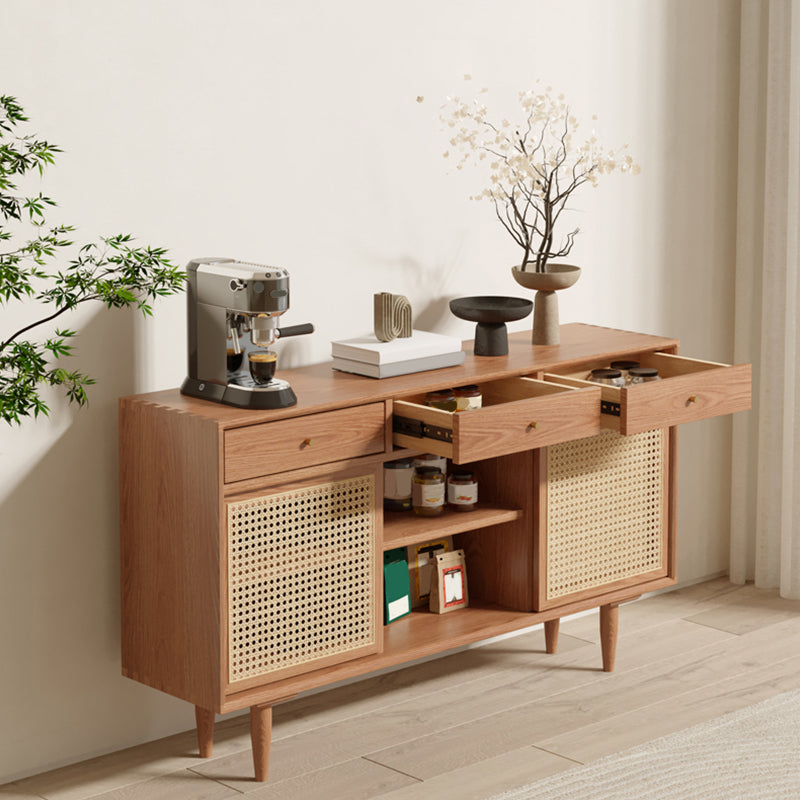 Farmhouse Storage Sideboard Home Wooden Side Board with Sliding Door Clearhalo 'buffet_sideboard' 'Buffets & Sideboards' 'furn' 'furn_buffet_sideboard' 'Furniture' 'Kitchen & Dining Furniture' 6176519