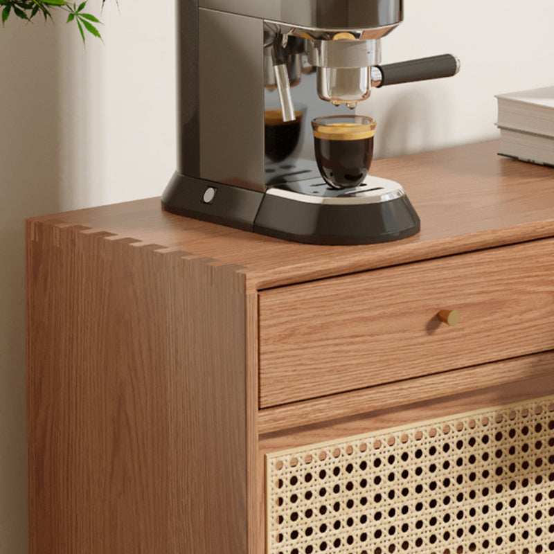 Farmhouse Storage Sideboard Home Wooden Side Board with Sliding Door Clearhalo 'buffet_sideboard' 'Buffets & Sideboards' 'furn' 'furn_buffet_sideboard' 'Furniture' 'Kitchen & Dining Furniture' 6176521