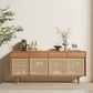 Farmhouse Storage Sideboard Home Wooden Side Board with Sliding Door Clearhalo 'buffet_sideboard' 'Buffets & Sideboards' 'furn' 'furn_buffet_sideboard' 'Furniture' 'Kitchen & Dining Furniture' 6176525