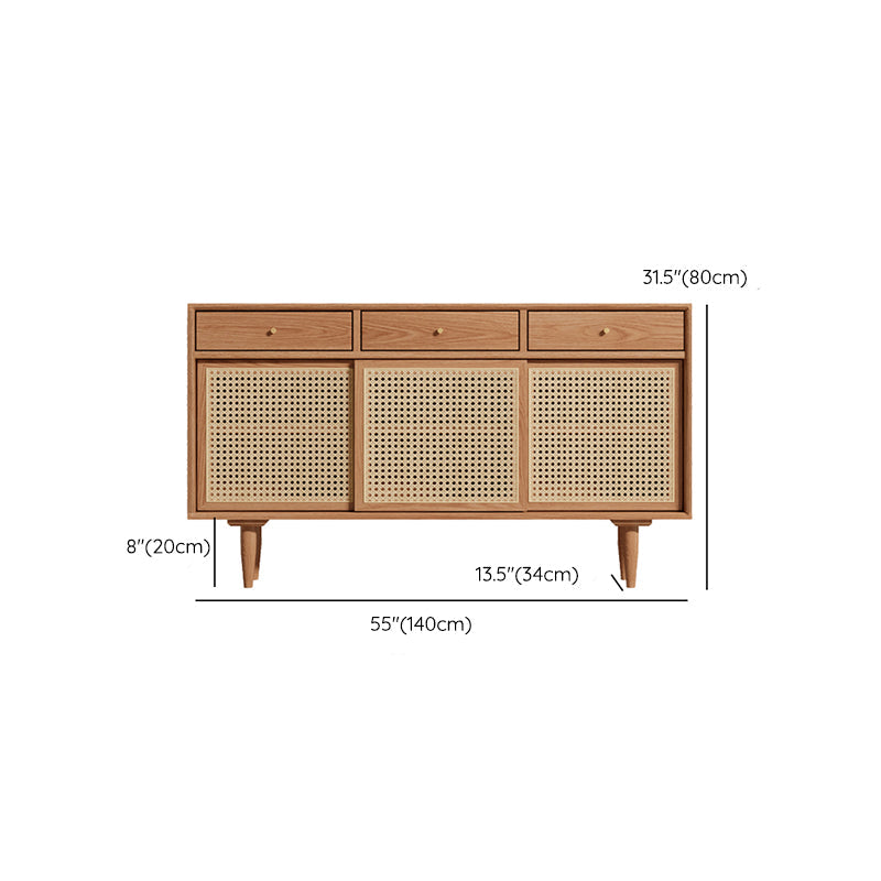Farmhouse Storage Sideboard Home Wooden Side Board with Sliding Door Clearhalo 'buffet_sideboard' 'Buffets & Sideboards' 'furn' 'furn_buffet_sideboard' 'Furniture' 'Kitchen & Dining Furniture' 6176528