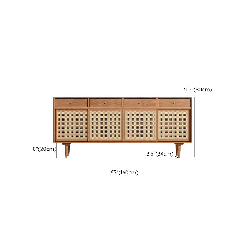 Farmhouse Storage Sideboard Home Wooden Side Board with Sliding Door Clearhalo 'buffet_sideboard' 'Buffets & Sideboards' 'furn' 'furn_buffet_sideboard' 'Furniture' 'Kitchen & Dining Furniture' 6176529