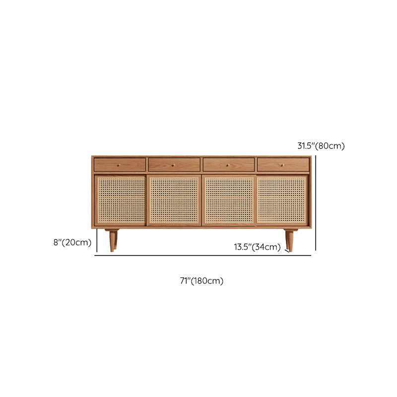 Farmhouse Storage Sideboard Home Wooden Side Board with Sliding Door Clearhalo 'buffet_sideboard' 'Buffets & Sideboards' 'furn' 'furn_buffet_sideboard' 'Furniture' 'Kitchen & Dining Furniture' 6176530