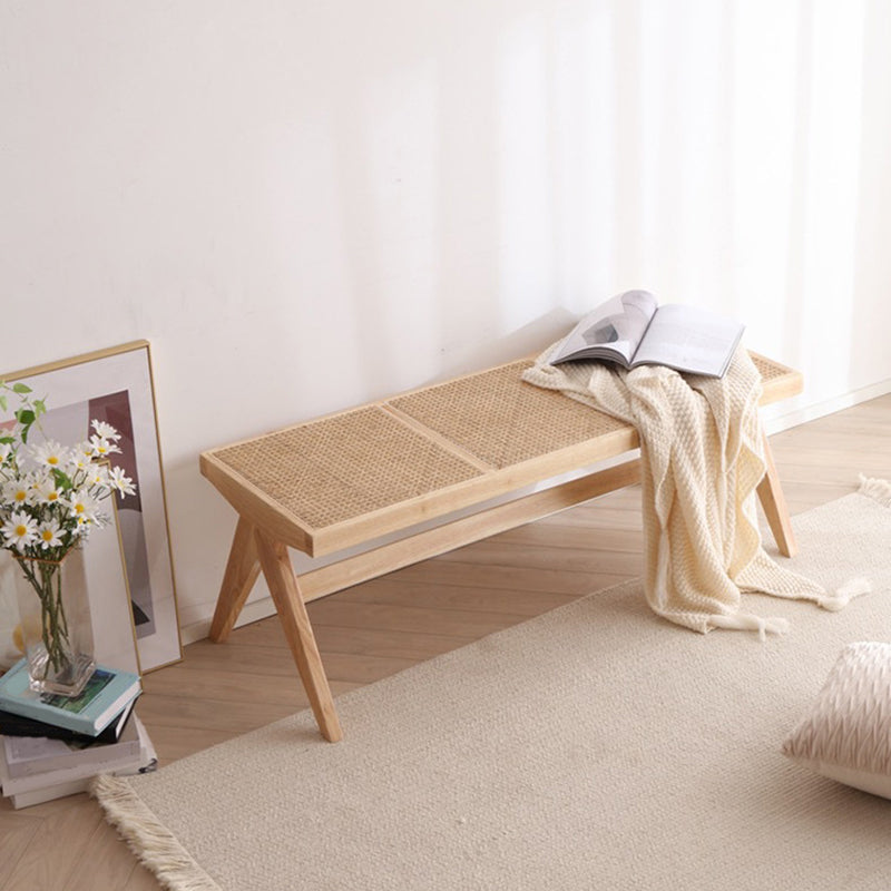 Tropical Rubber Wood Bedroom Bench 50" L Seating Bench with Legs Clearhalo 'Benches' 'Chairs & Seating' 'furn' 'furn_benches' 'Furniture' 'Living Room Furniture' 6176932