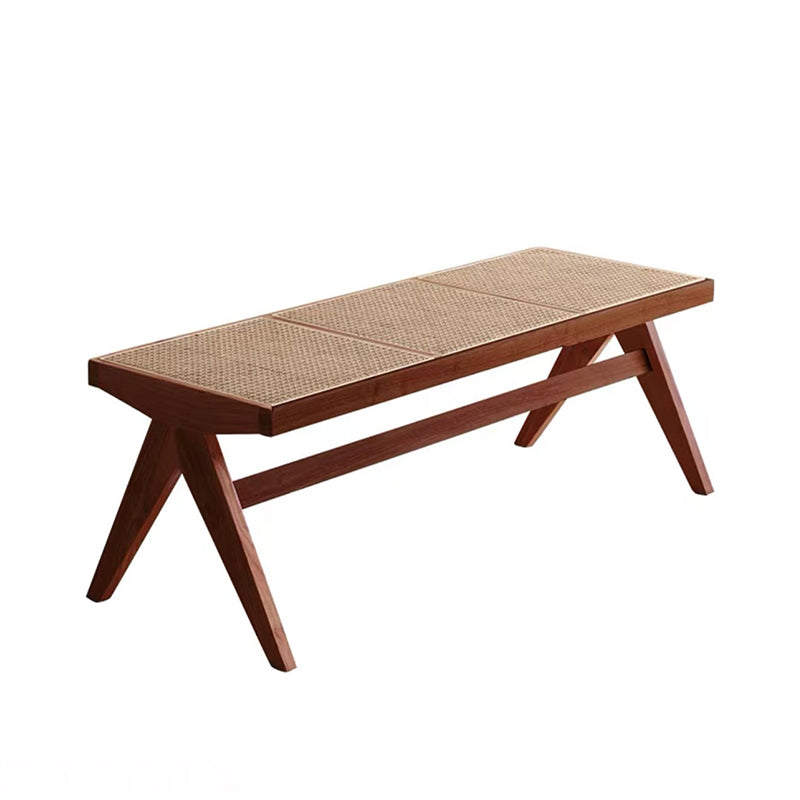 Tropical Rubber Wood Bedroom Bench 50" L Seating Bench with Legs Nut-Brown Clearhalo 'Benches' 'Chairs & Seating' 'furn' 'furn_benches' 'Furniture' 'Living Room Furniture' 6176934