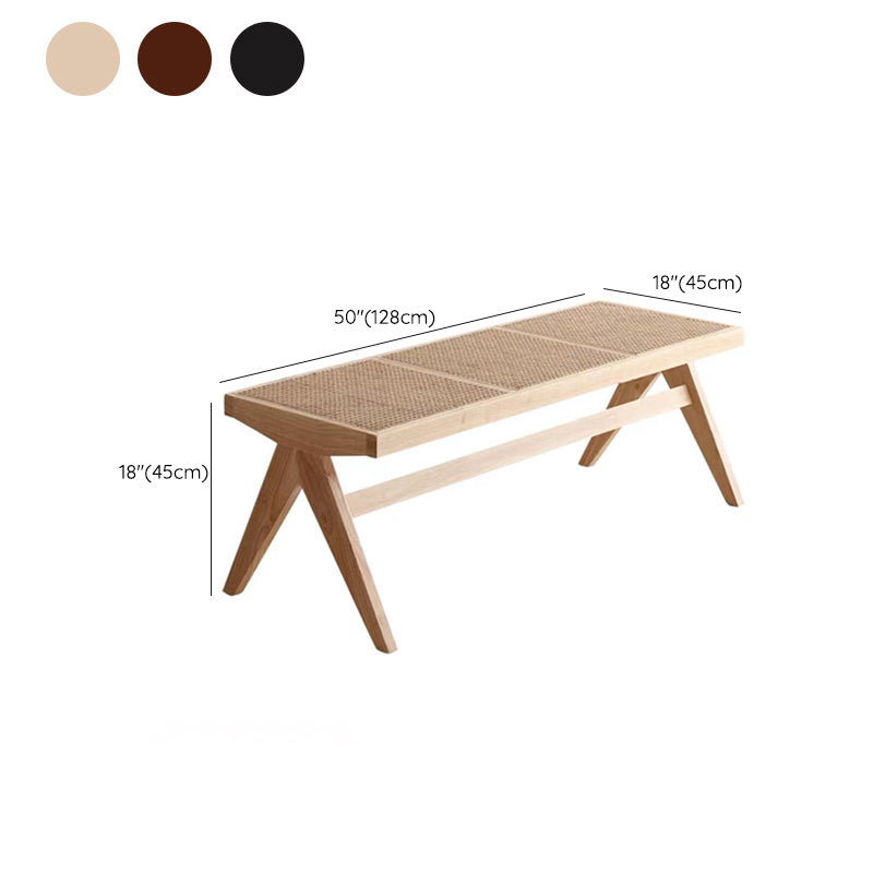 Tropical Rubber Wood Bedroom Bench 50" L Seating Bench with Legs Clearhalo 'Benches' 'Chairs & Seating' 'furn' 'furn_benches' 'Furniture' 'Living Room Furniture' 6176943