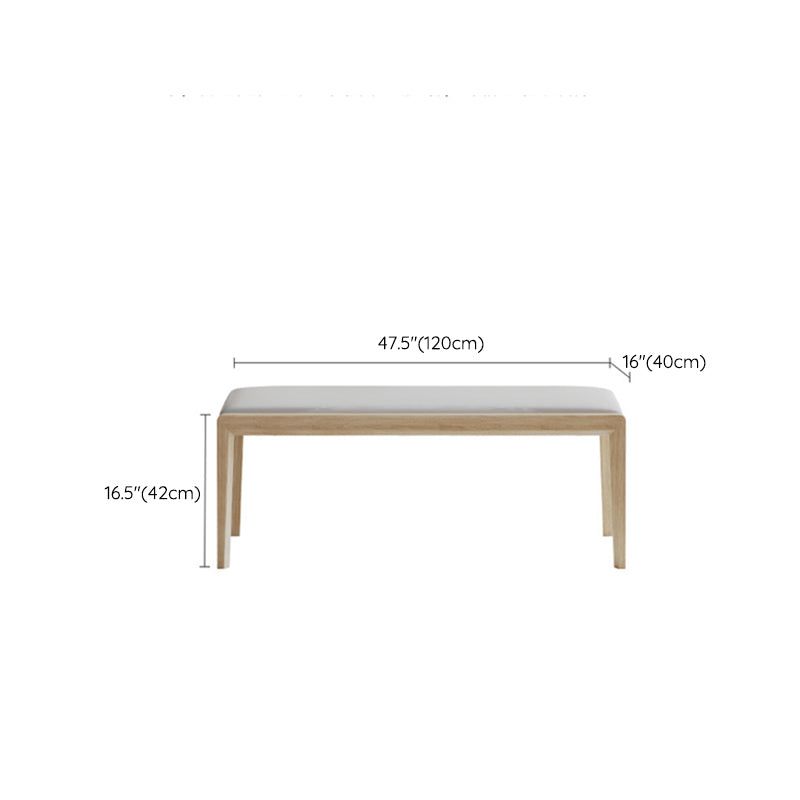 15.6-inch Width Modern Seating Bench Cushioned Solid Wood Bench Clearhalo 'Benches' 'Chairs & Seating' 'furn' 'furn_benches' 'Furniture' 'Living Room Furniture' 6176956