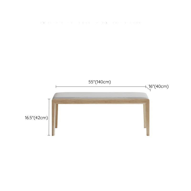 15.6-inch Width Modern Seating Bench Cushioned Solid Wood Bench Clearhalo 'Benches' 'Chairs & Seating' 'furn' 'furn_benches' 'Furniture' 'Living Room Furniture' 6176957