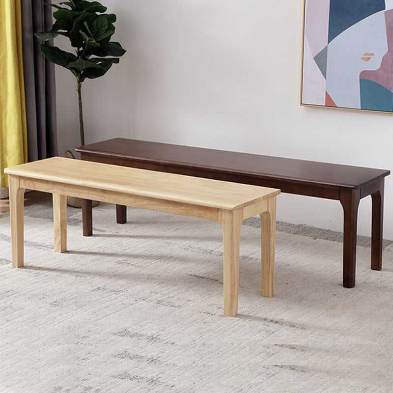 Contemporary Rubber Wood Seating Bench Rectangle Bedroom Bench with Straight Legs Clearhalo 'Benches' 'Chairs & Seating' 'furn' 'furn_benches' 'Furniture' 'Living Room Furniture' 6176968