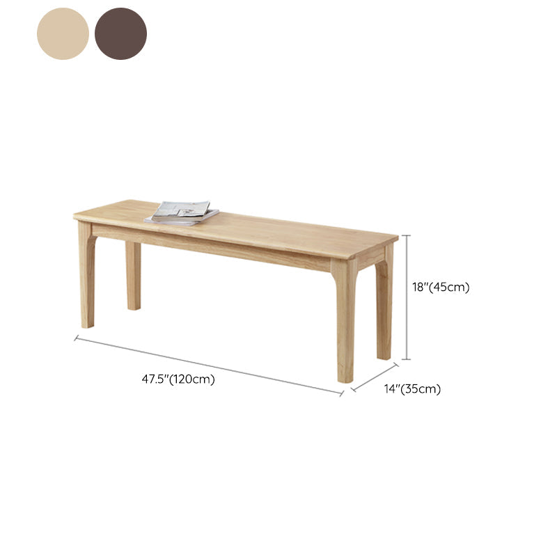Contemporary Rubber Wood Seating Bench Rectangle Bedroom Bench with Straight Legs Clearhalo 'Benches' 'Chairs & Seating' 'furn' 'furn_benches' 'Furniture' 'Living Room Furniture' 6176969