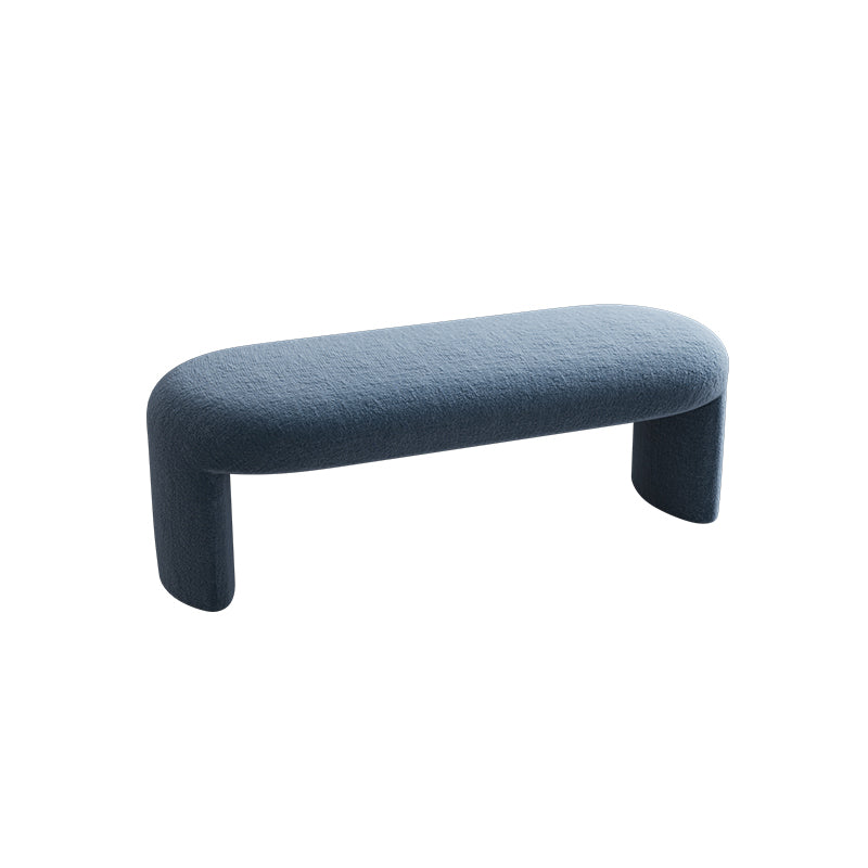 Contemporary Upholstered Bench Bedroom Seating Bench with Legs 47.2"L x 15.7"W x 16.9"H Blue Clearhalo 'Benches' 'Chairs & Seating' 'furn' 'furn_benches' 'Furniture' 'Living Room Furniture' 6176982