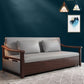 Faux leather Sofa Bed 31.49" Wide Solid Wood Contemporary Sleeper Sofa Clearhalo 'furn' 'furn_futons' 'Furniture' 'Futons & Daybeds' 'Futons' 'Living Room Furniture' 6177620