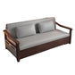 Faux leather Sofa Bed 31.49" Wide Solid Wood Contemporary Sleeper Sofa Clearhalo 'furn' 'furn_futons' 'Furniture' 'Futons & Daybeds' 'Futons' 'Living Room Furniture' 6177621