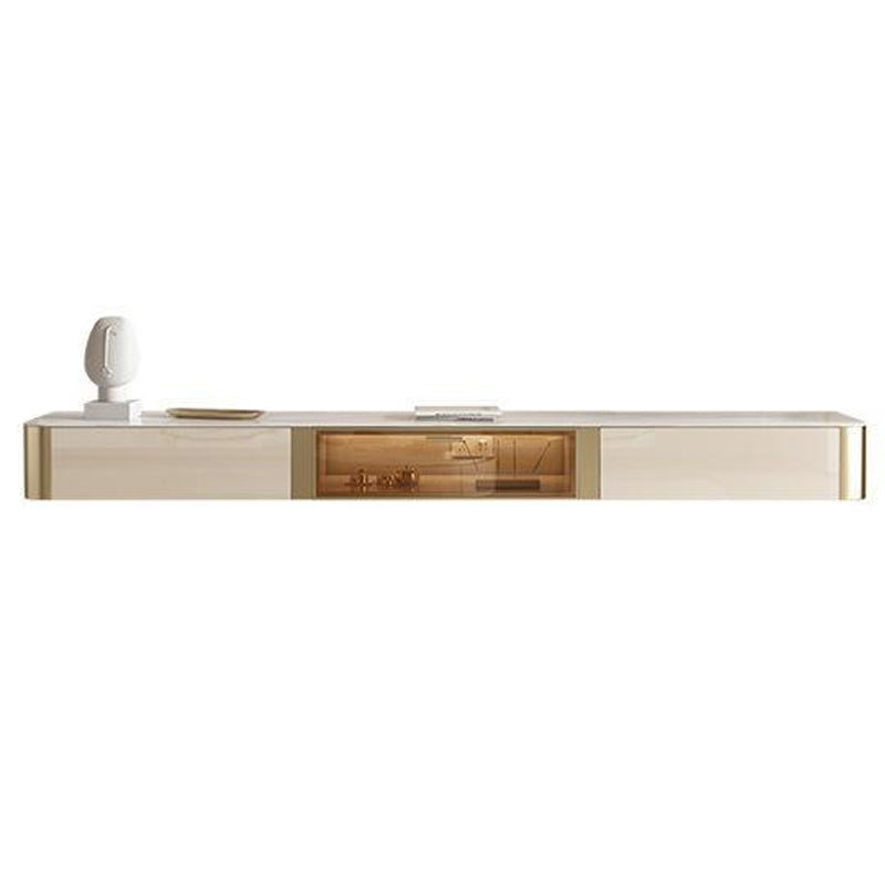 Glam Stone TV Console Floating TV Media Stand for Living Room Clearhalo 'furn' 'furn_tv_stands_entertainment_centers' 'Furniture' 'Living Room Furniture' 'TV Stands & Entertainment Centers' 'TV Stands & Media Storage Furniture' 'tv_stands_entertainment_centers' 6182378