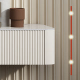 Consola moderna de Stone TV Consola White Floating TV Media para sala de estar