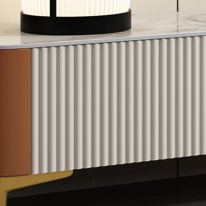 Consola moderna de Stone TV Consola White Floating TV Media para sala de estar