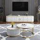 Glam Marble TV Stand Console Enclosed Storage TV Media Stand with Doors for Living Room Clearhalo 'furn' 'furn_tv_stands_entertainment_centers' 'Furniture' 'Living Room Furniture' 'TV Stands & Entertainment Centers' 'TV Stands & Media Storage Furniture' 'tv_stands_entertainment_centers' 6182452