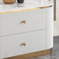 Glam Marble TV Stand Console Enclosed Storage TV Media Stand with Doors for Living Room Clearhalo 'furn' 'furn_tv_stands_entertainment_centers' 'Furniture' 'Living Room Furniture' 'TV Stands & Entertainment Centers' 'TV Stands & Media Storage Furniture' 'tv_stands_entertainment_centers' 6182455