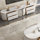 Glam Marble TV Stand Console Enclosed Storage TV Media Stand with Doors for Living Room Clearhalo 'furn' 'furn_tv_stands_entertainment_centers' 'Furniture' 'Living Room Furniture' 'TV Stands & Entertainment Centers' 'TV Stands & Media Storage Furniture' 'tv_stands_entertainment_centers' 6182463