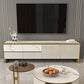 Glam 16" W TV Media Stand Stone Enclosed Storage TV Stand Console with Drawers 79"L x 16"W x 20"H Clearhalo 'furn' 'furn_tv_stands_entertainment_centers' 'Furniture' 'Living Room Furniture' 'TV Stands & Entertainment Centers' 'TV Stands & Media Storage Furniture' 'tv_stands_entertainment_centers' 6182490