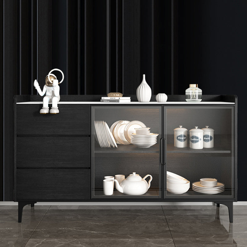 Mobile moderno per esposizioni in legno 3 cassetti standard per la sala da pranzo