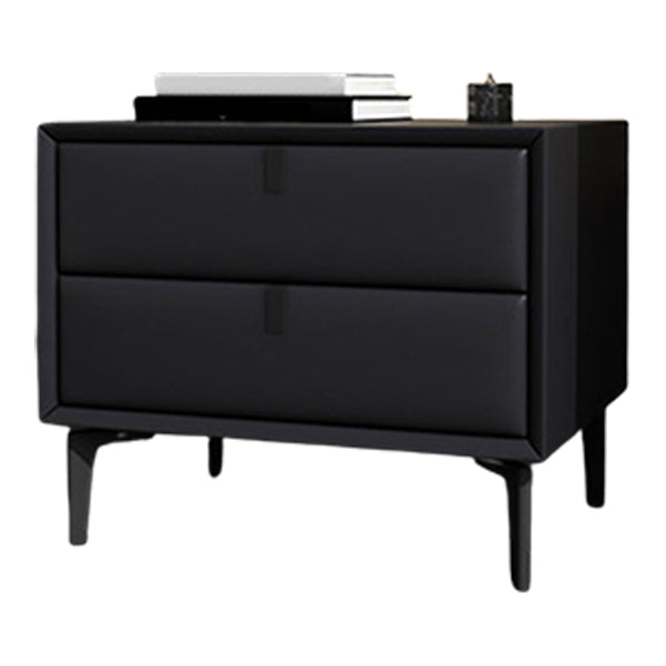 Solid Wood Bed Nightstand Contemporary Night Table with 2 Drawers Clearhalo 'Bedroom Furniture' 'furn' 'furn_night_stand' 'Furniture' 'night_stand' 'Nightstands' 6182629