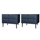 Solid Wood Bed Nightstand Contemporary Night Table with 2 Drawers Royal Blue 2 Piece Set Clearhalo 'Bedroom Furniture' 'furn' 'furn_night_stand' 'Furniture' 'night_stand' 'Nightstands' 6182632