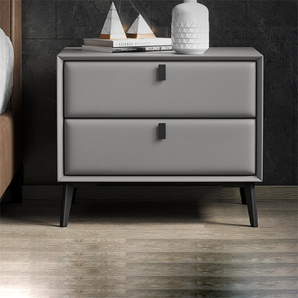 Solid Wood Bed Nightstand Contemporary Night Table with 2 Drawers Clearhalo 'Bedroom Furniture' 'furn' 'furn_night_stand' 'Furniture' 'night_stand' 'Nightstands' 6182641