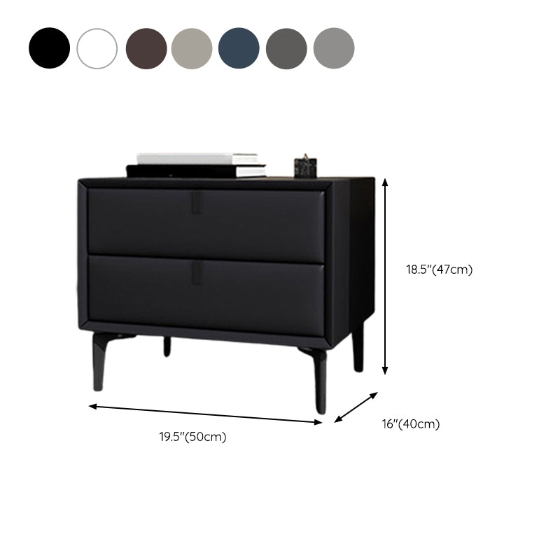 Solid Wood Bed Nightstand Contemporary Night Table with 2 Drawers Clearhalo 'Bedroom Furniture' 'furn' 'furn_night_stand' 'Furniture' 'night_stand' 'Nightstands' 6182643