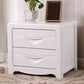 Solid Wood Nightstand Modern 2-drawer Bedside Cabinet for Living Room White 1 Piece Clearhalo 'Bedroom Furniture' 'furn' 'furn_night_stand' 'Furniture' 'night_stand' 'Nightstands' 6182695