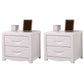 Solid Wood Nightstand Modern 2-drawer Bedside Cabinet for Living Room White 2 Piece Set Clearhalo 'Bedroom Furniture' 'furn' 'furn_night_stand' 'Furniture' 'night_stand' 'Nightstands' 6182696