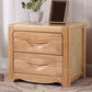 Solid Wood Nightstand Modern 2-drawer Bedside Cabinet for Living Room Natural 1 Piece Clearhalo 'Bedroom Furniture' 'furn' 'furn_night_stand' 'Furniture' 'night_stand' 'Nightstands' 6182699