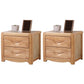 Solid Wood Nightstand Modern 2-drawer Bedside Cabinet for Living Room Natural 2 Piece Set Clearhalo 'Bedroom Furniture' 'furn' 'furn_night_stand' 'Furniture' 'night_stand' 'Nightstands' 6182700