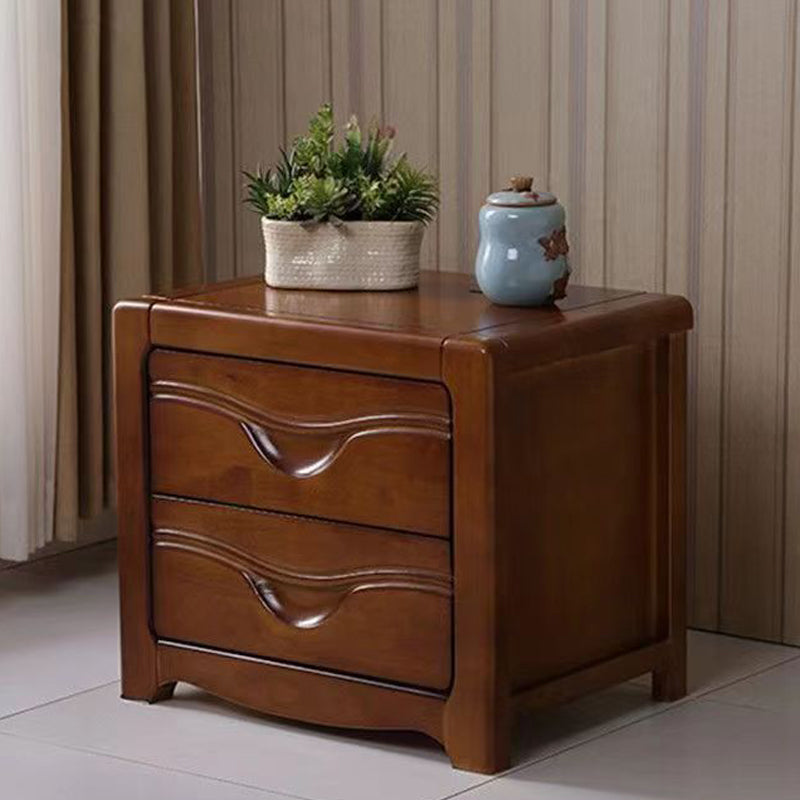 Solid Wood Nightstand Modern 2-drawer Bedside Cabinet for Living Room Clearhalo 'Bedroom Furniture' 'furn' 'furn_night_stand' 'Furniture' 'night_stand' 'Nightstands' 6182708