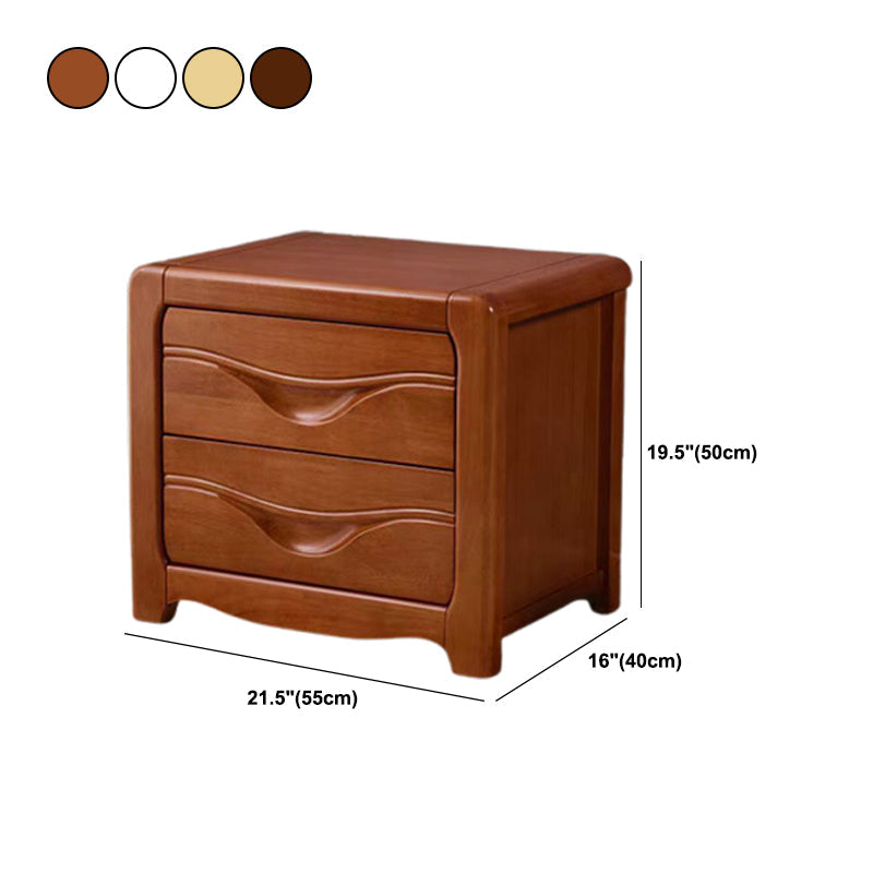 Solid Wood Nightstand Modern 2-drawer Bedside Cabinet for Living Room Clearhalo 'Bedroom Furniture' 'furn' 'furn_night_stand' 'Furniture' 'night_stand' 'Nightstands' 6182710