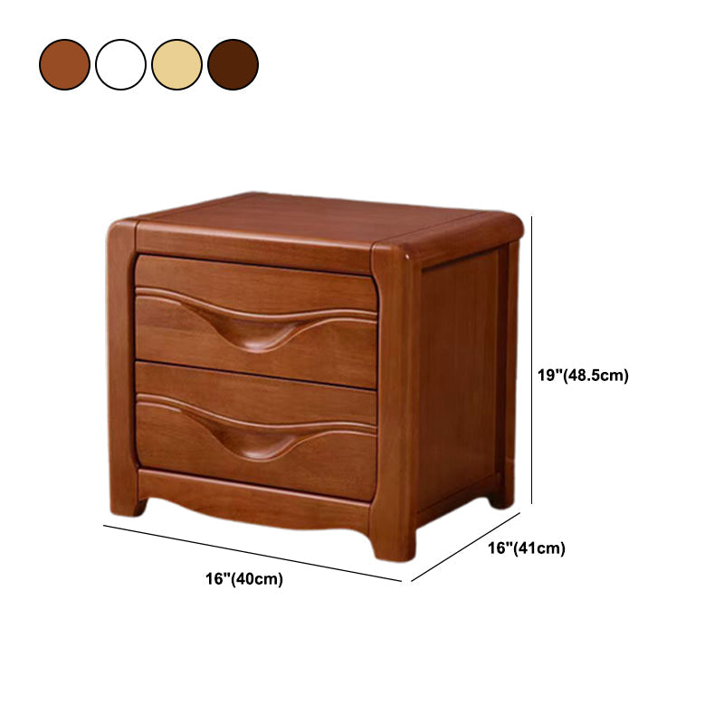 Solid Wood Nightstand Modern 2-drawer Bedside Cabinet for Living Room Clearhalo 'Bedroom Furniture' 'furn' 'furn_night_stand' 'Furniture' 'night_stand' 'Nightstands' 6182711