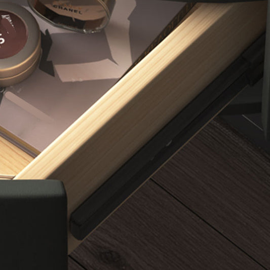 22.83 "Mesa nocturna de piedra de gabinete de cabecera de 1 estante de altura con 1 cajón