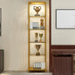 Glass Door Curio Display Glam Style Display Stand with Shelves Clearhalo 'Display & China Cabinets' 'display_china_cabinets' 'furn' 'furn_display_china_cabinets' 'Furniture' 'Kitchen & Dining Furniture' 6182823